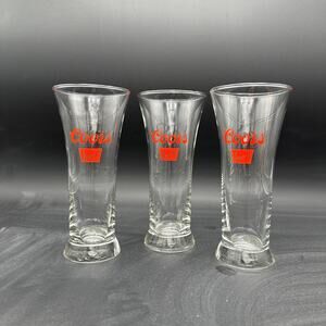 Vintage Coors Banquet Pilsners Glasses 7 inch set of 3